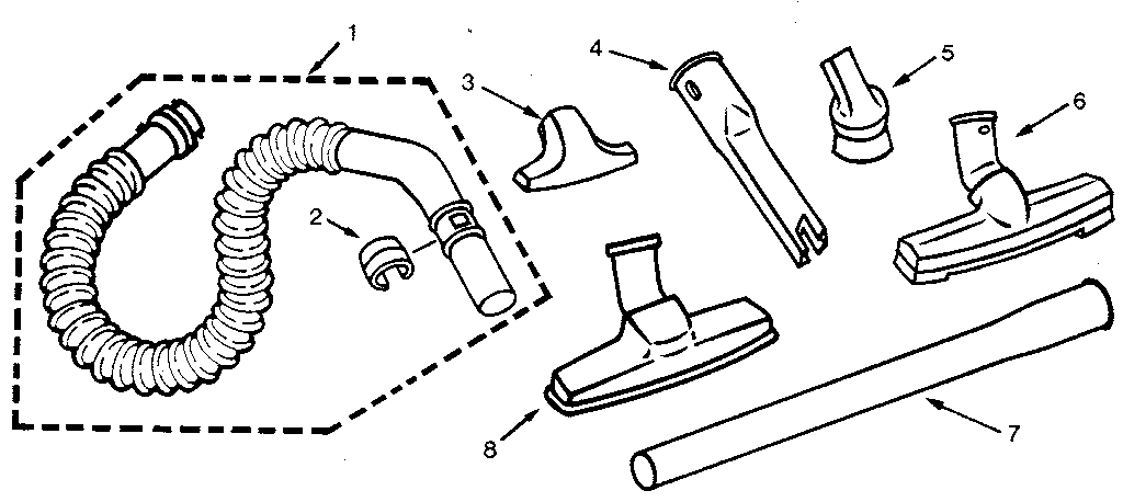 Hose and attachment parts