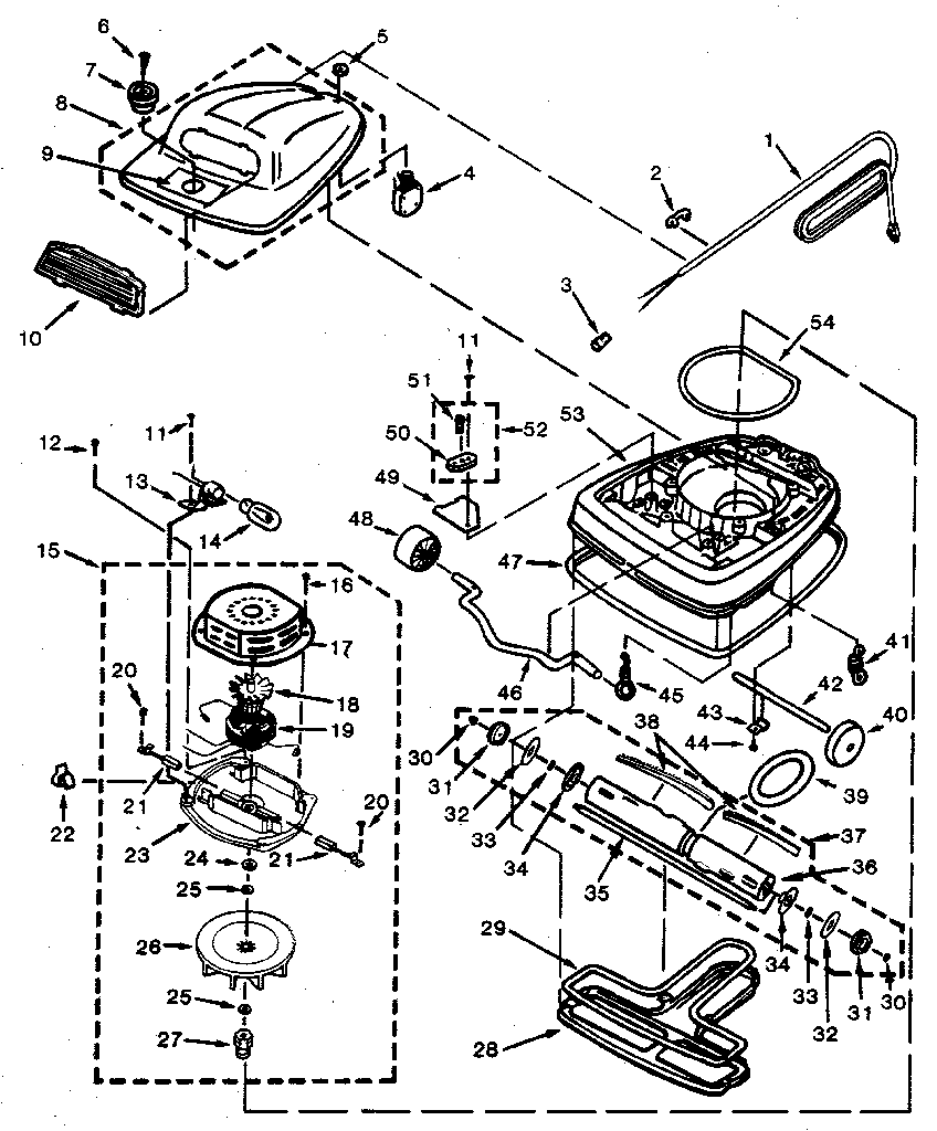 Nozzle and motor assembly