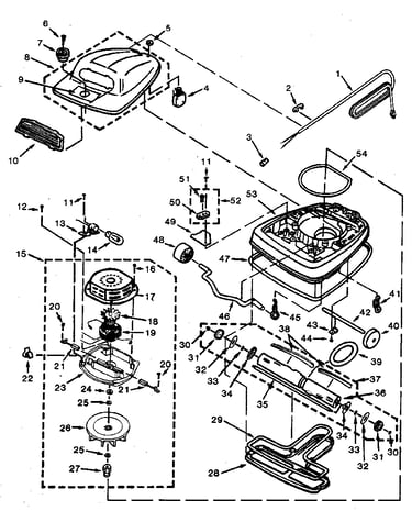 Nozzle and motor assembly