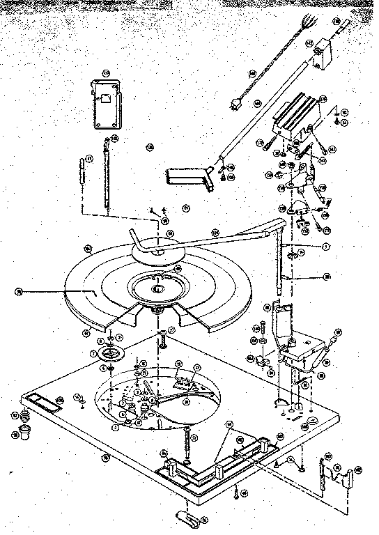 Parts above baseplate of changer