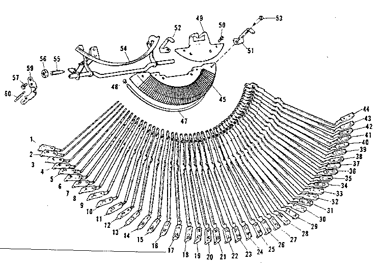 Type bar & sector plate