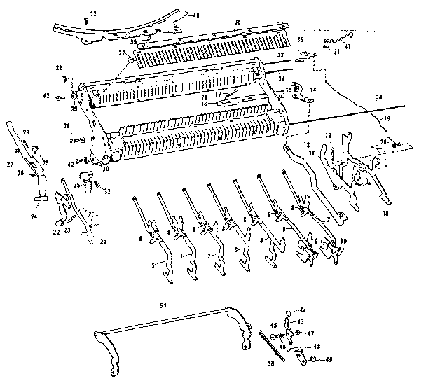 Key lvr, sub frm, margin rel, bk spc, tab & touch control