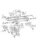 Carriage rail, pinion base, spring drum & warning bell