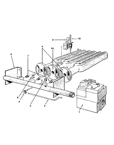 Gas burners and manifold parts