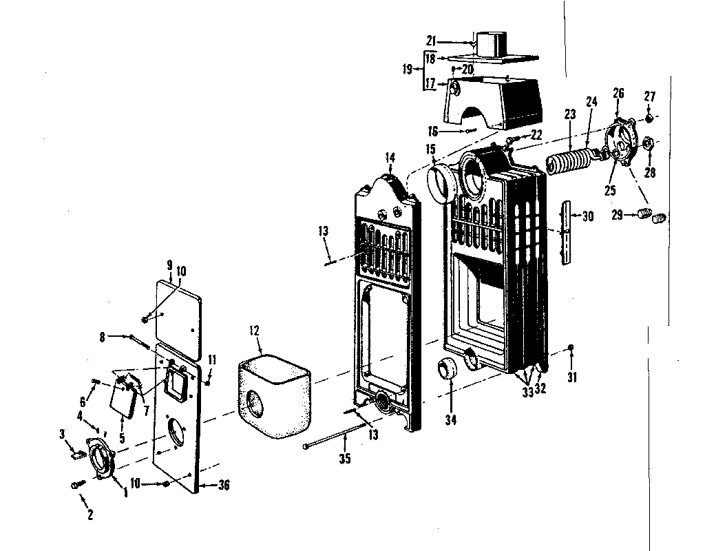 COMBUSTION CHAMBER AND FLUE COLLECTOR