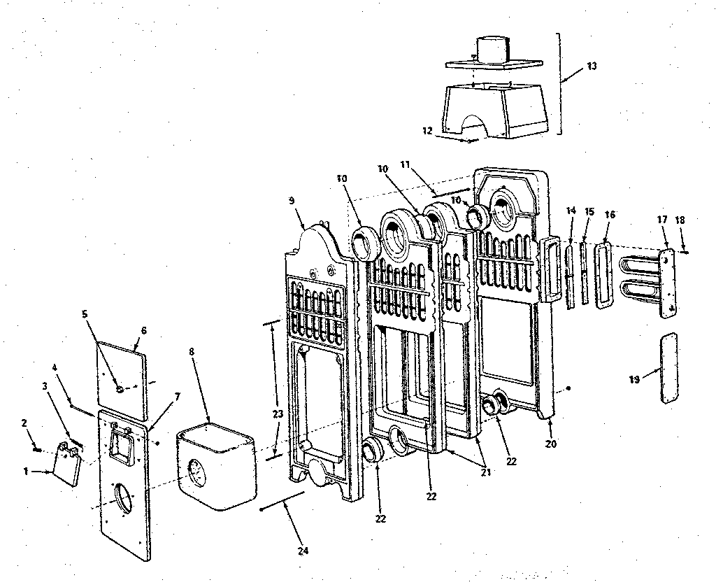 Combustion chamber and flue collector