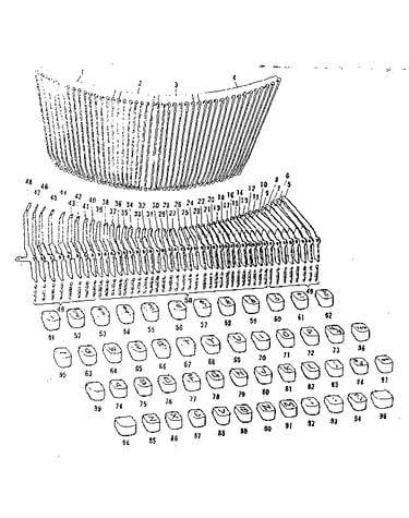Type bar wire, bell crank & key