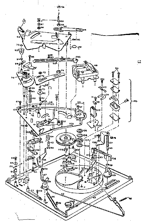 Record changer (below baseplate)