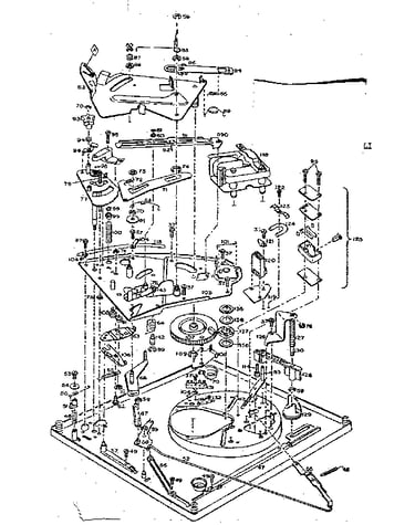Record changer (below baseplate)