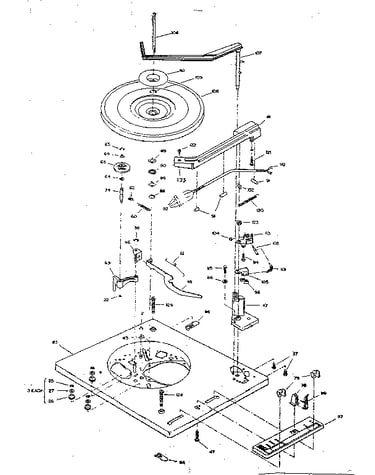 Bsr record changer - top view