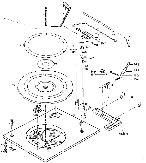 Record changer (above baseplate)