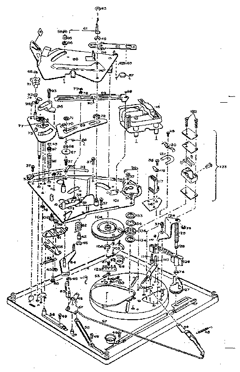 Record changer (below baseplate)