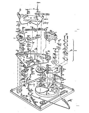 Record changer (below baseplate)