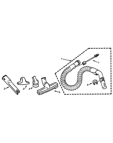 Hose and attachment parts