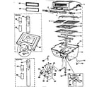 Kenmore 2582383081 grill, burner section, ground post & patio base diagram