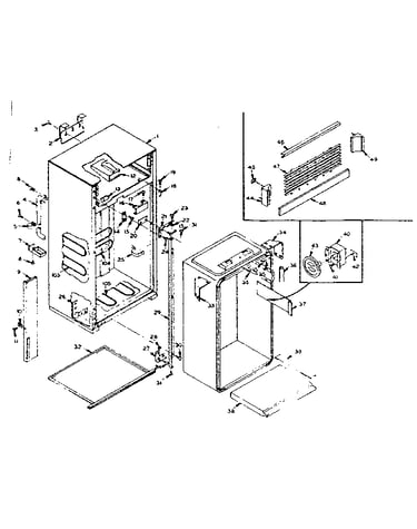 Freezer cabinet parts