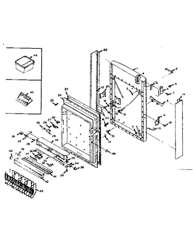 Freezer door parts
