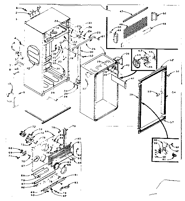 REFRIGERATOR CABINET PARTS