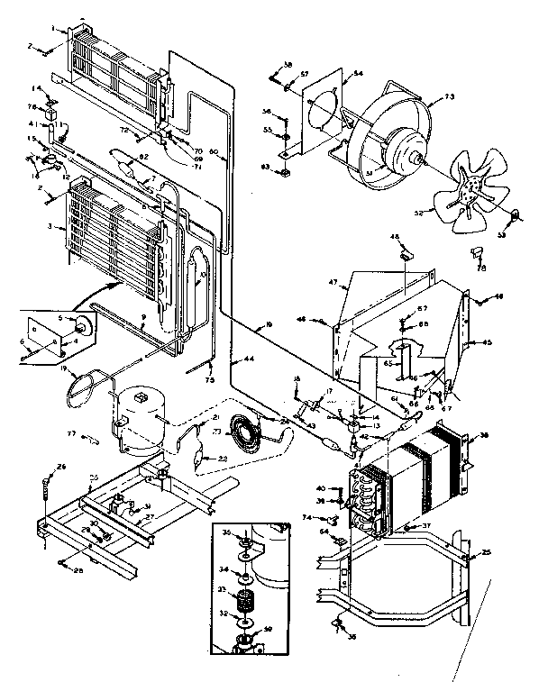 Refrigerator unit parts