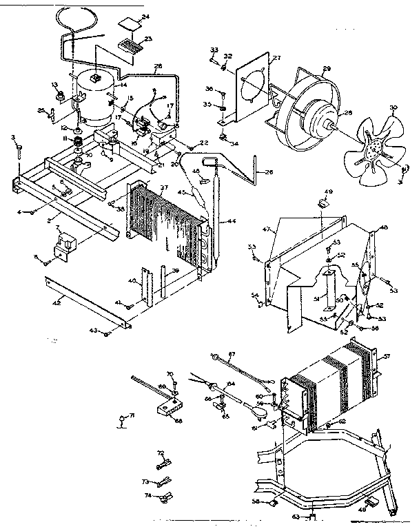 Refrigerator unit parts