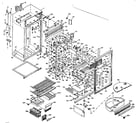 Kenmore 198NR11GL-1 cabinet parts diagram