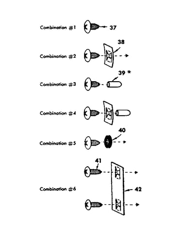 Fastener combinations