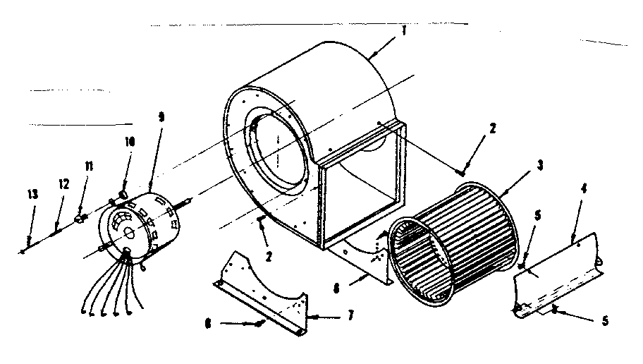 P.s.c. blower assembly