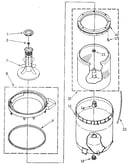 Agitator, basket and tub