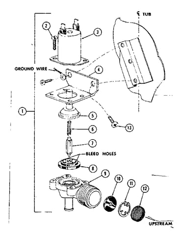 803470 water inlet valve assembly
