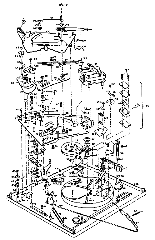 Parts below baseplate.
