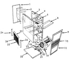 ICP NUOC125BK01 functional replacement parts diagram