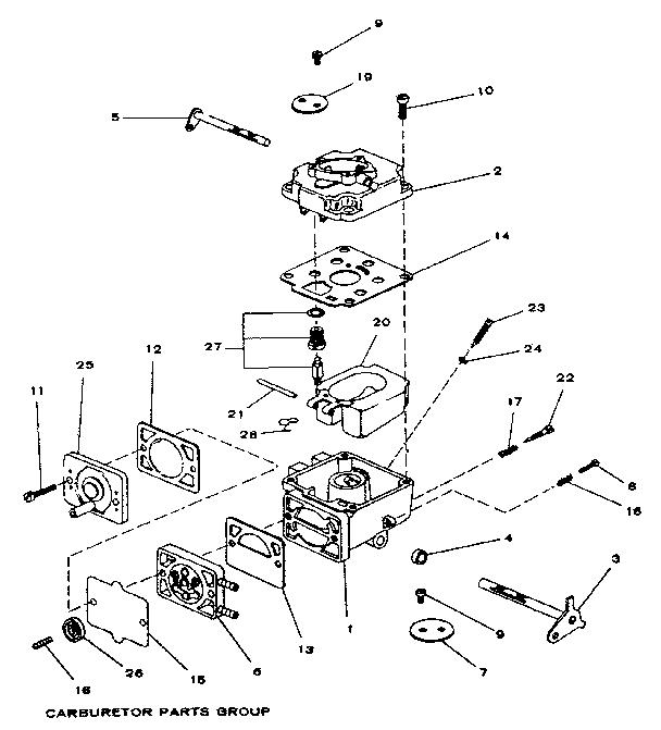 Carburetor parts group