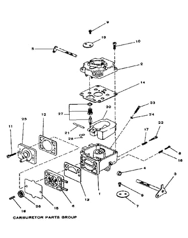 Carburetor parts group