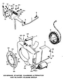 Governor, starter, charging alt. & blower housing group