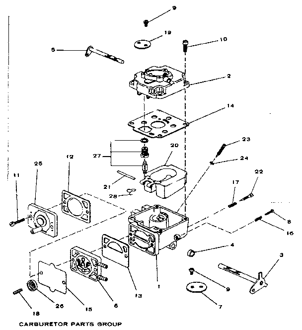 Carburetor parts group