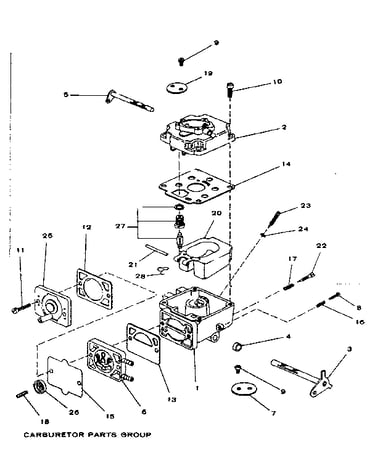 Carburetor parts group