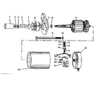 Onan BF-MS2379B starter parts group diagram