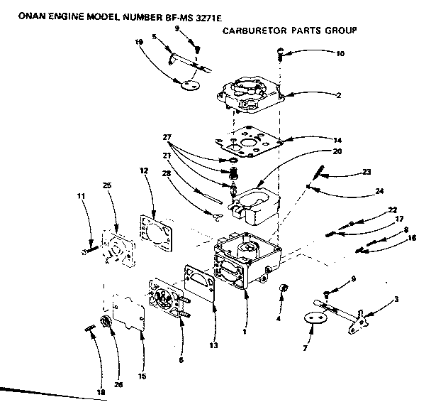 Carburetor parts group