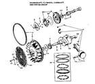 Onan BG-MS3270A crankshaft, flywheel, camshaft and piston group diagram