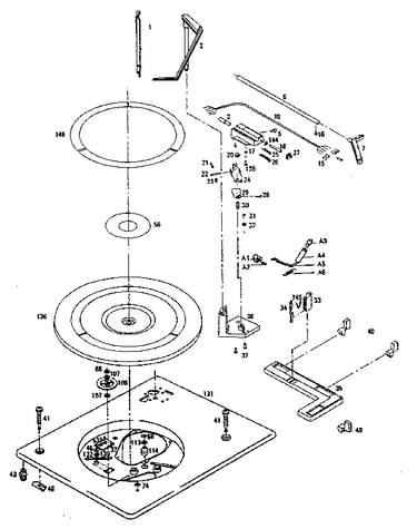 Parts above baseplate