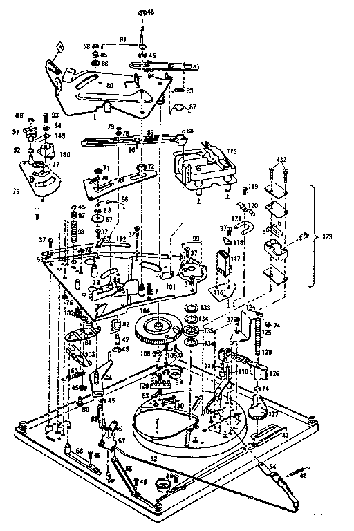 Parts below baseplate