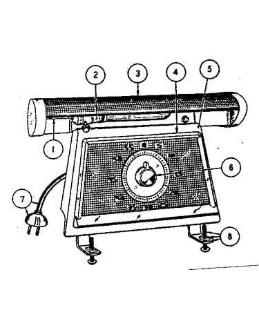 Parts diagram for kenmore top lamp