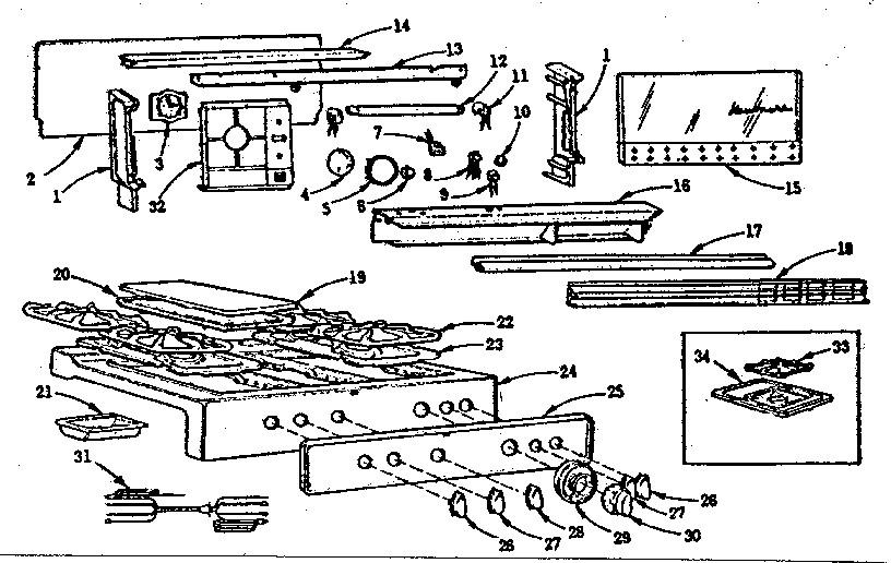 BACKGUARD AND MAIN TOP BACKGUARD END CAP