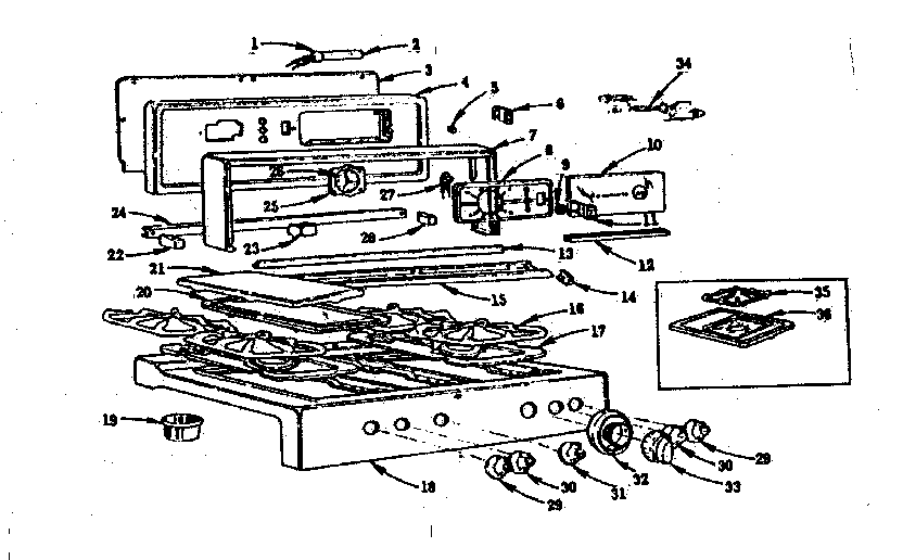 Backguard and main top