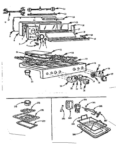 Backguard and main top and optional equipment
