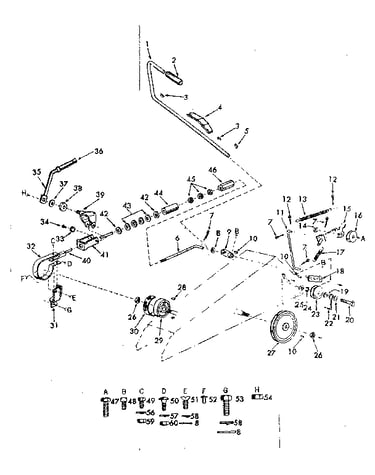 Idler and braking assembly