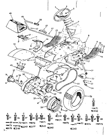 Steering and rear  axle