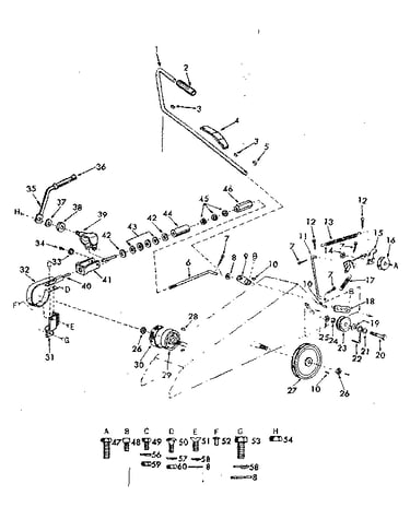 Idler and breaking assembly