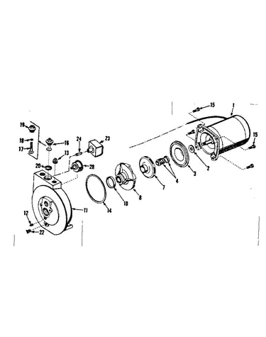 Motor and pump assembly