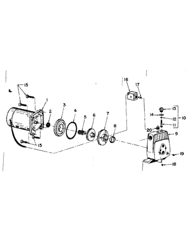Motor and pump assembly